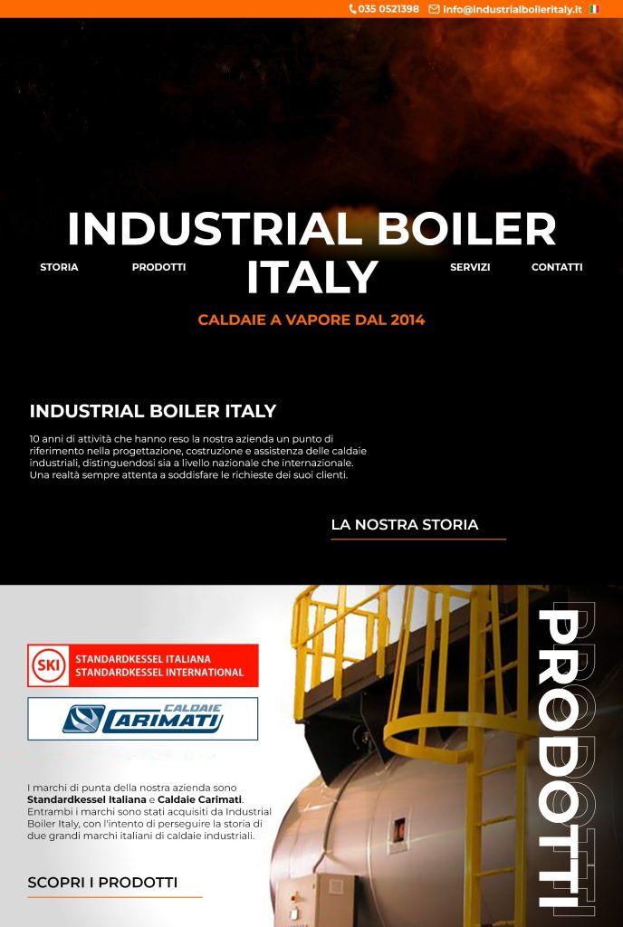 design grafico industrial boiler italy